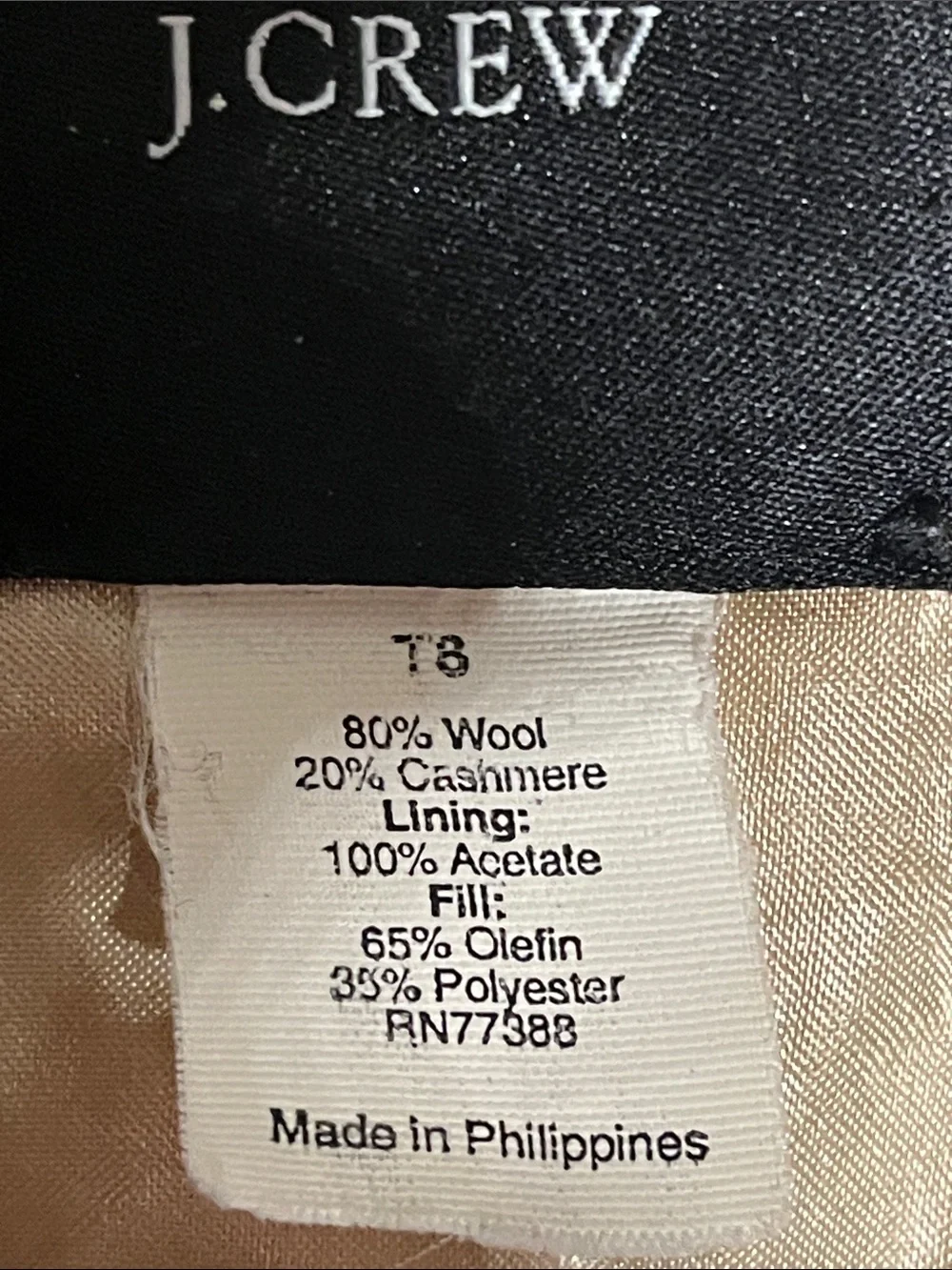 J. Crew Camel Wool Single-Breasted Coat - Picture 11 of 11